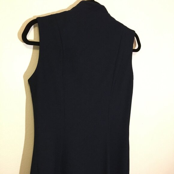 Vintage 60s Dark Blue Mini Dress Mod Shift Volup Plus Size Twiggy Barbie (IB) - Picture 11 of 16